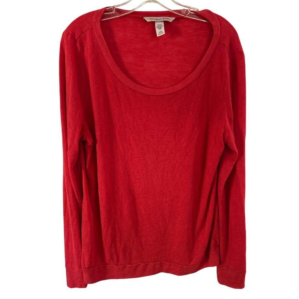 Cozy Long Sleeve Top Victoria's Secret Size Large- Casual Lightweight Red